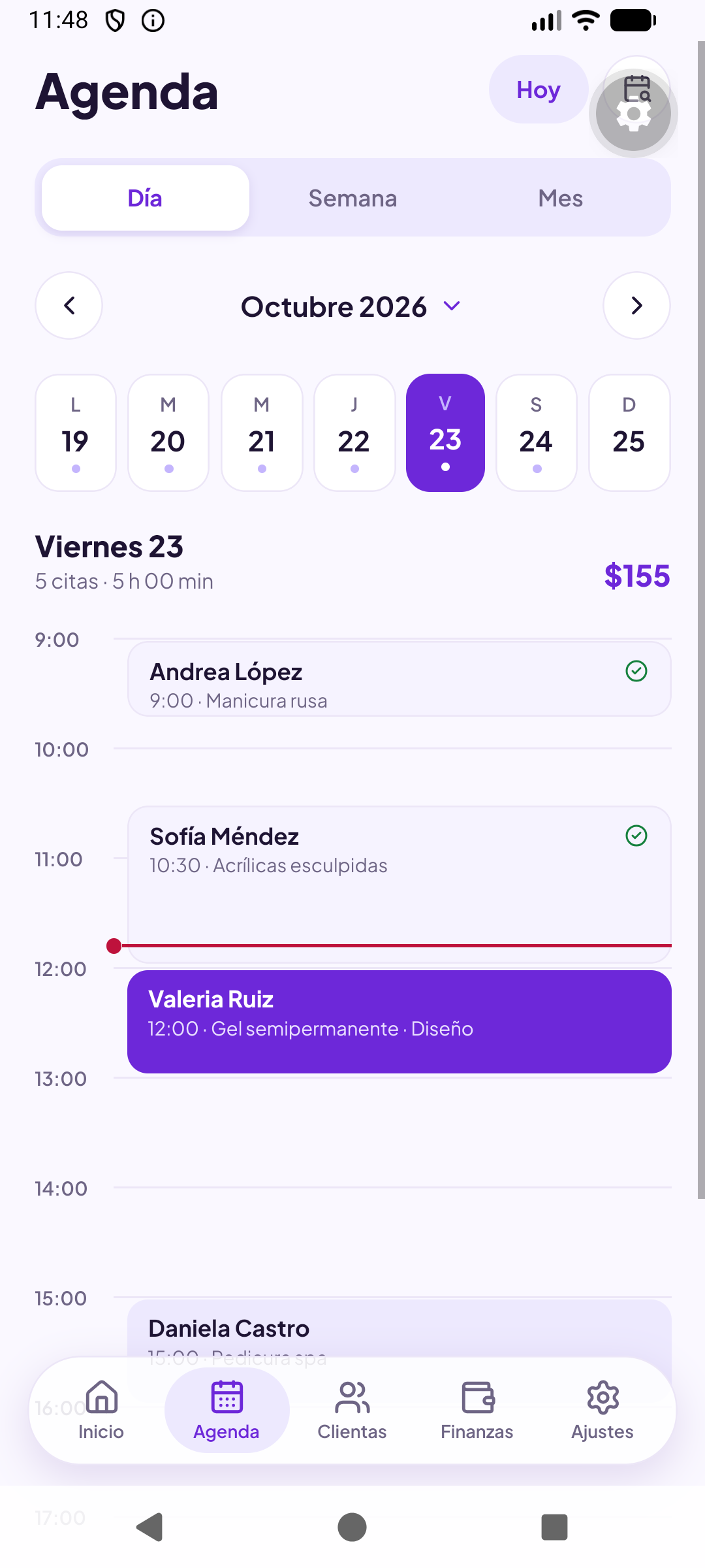Captura interactiva de Uniagenda